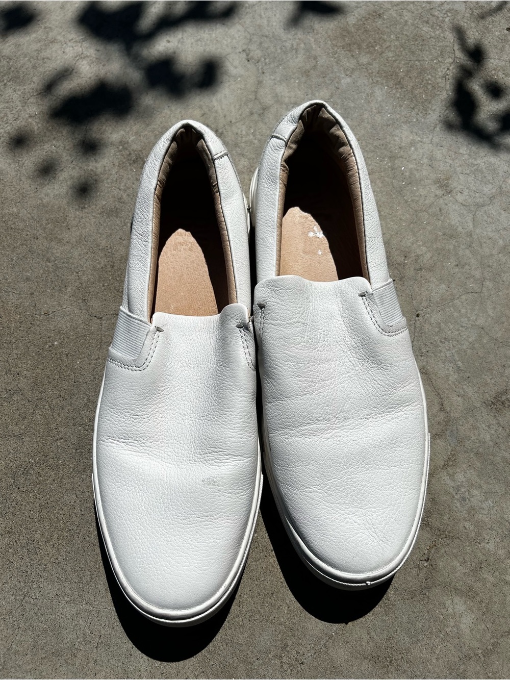 FRYE White Leather Ivy Slip On Sneakers Loafers 10 Comfort Classic